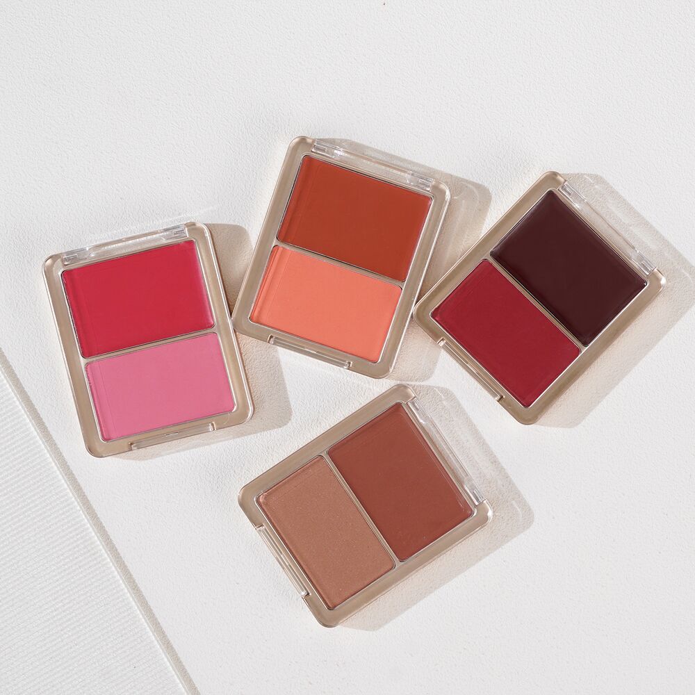 2 in 1 blush plate blush palette,Customizable, Highly pigmented, Vegan, Cruelty-free, Low MOQ, Easy to use